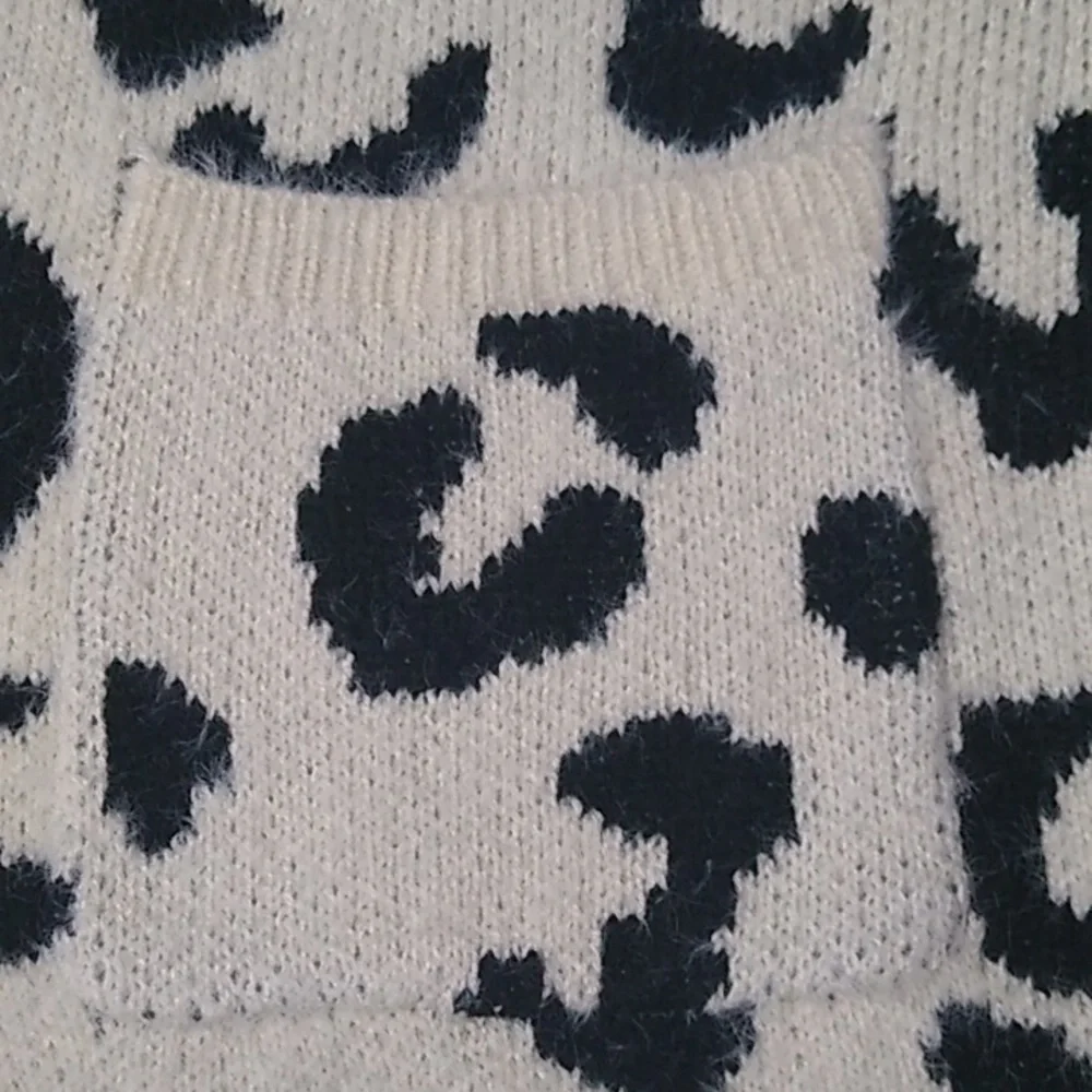 Dreamers by Debut Leopard Cheetah Print Cardigan Sweater Shrug Size M/L - Picture 3 of 11